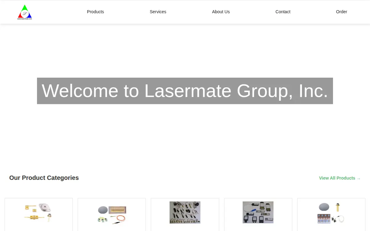 Homepage of Lasermate Group, INC.