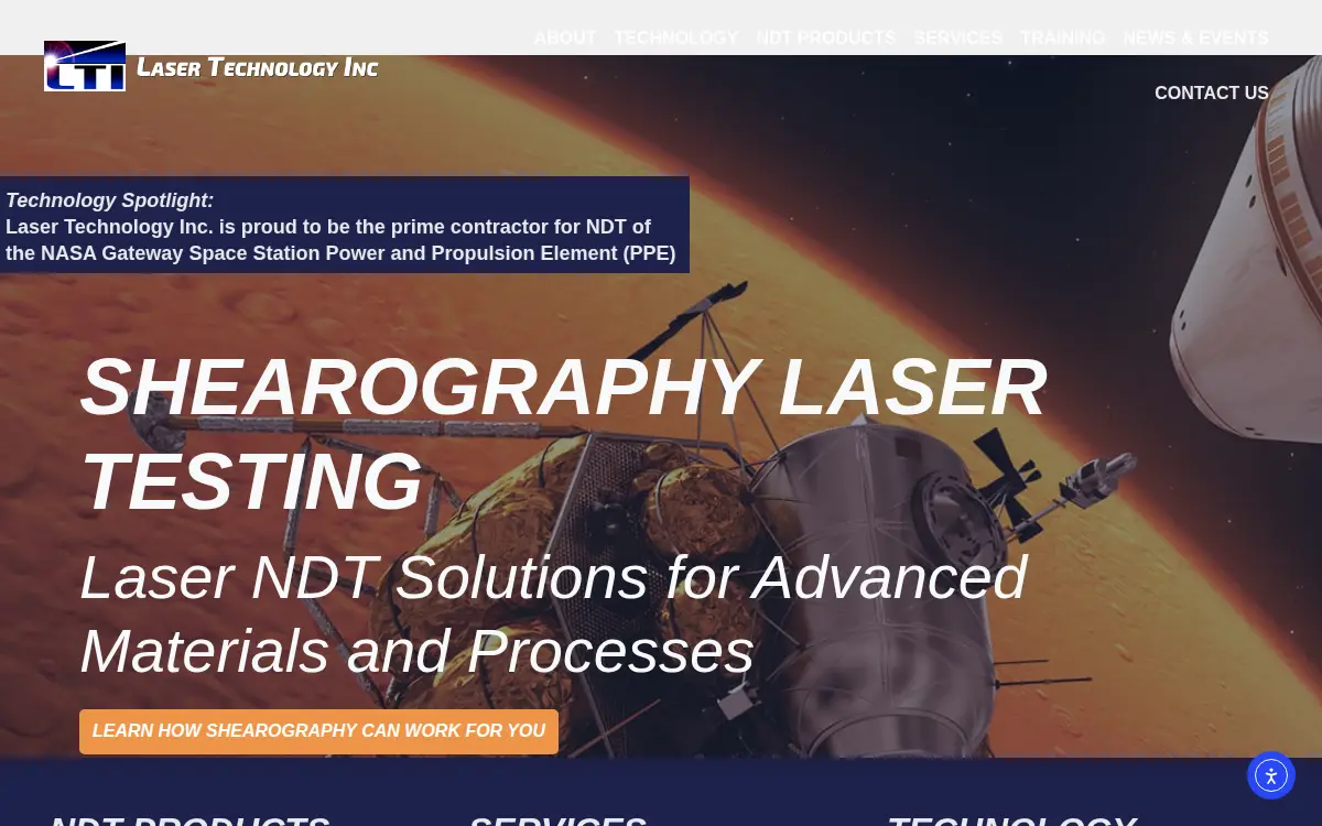 Homepage of Laser Technology INC