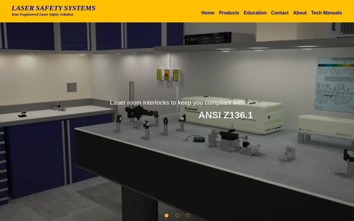 Homepage of Laser Safety Systems LLC