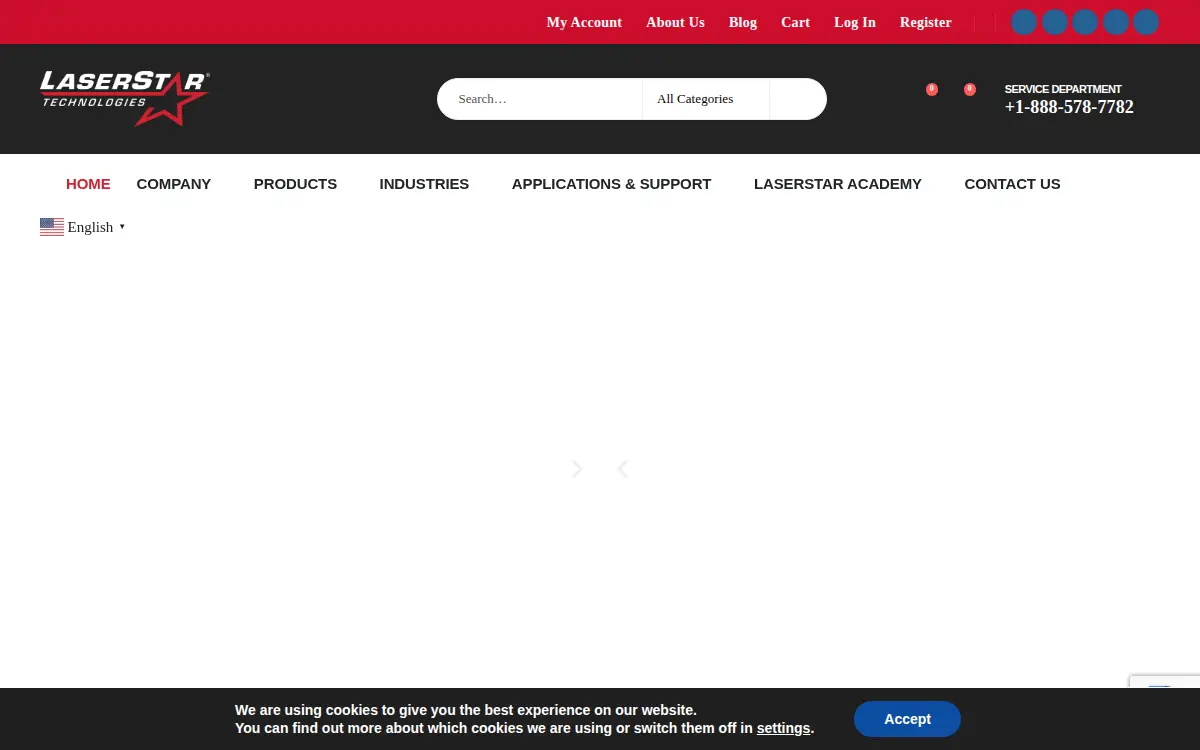 Homepage of Laserstar Technologies Corporation