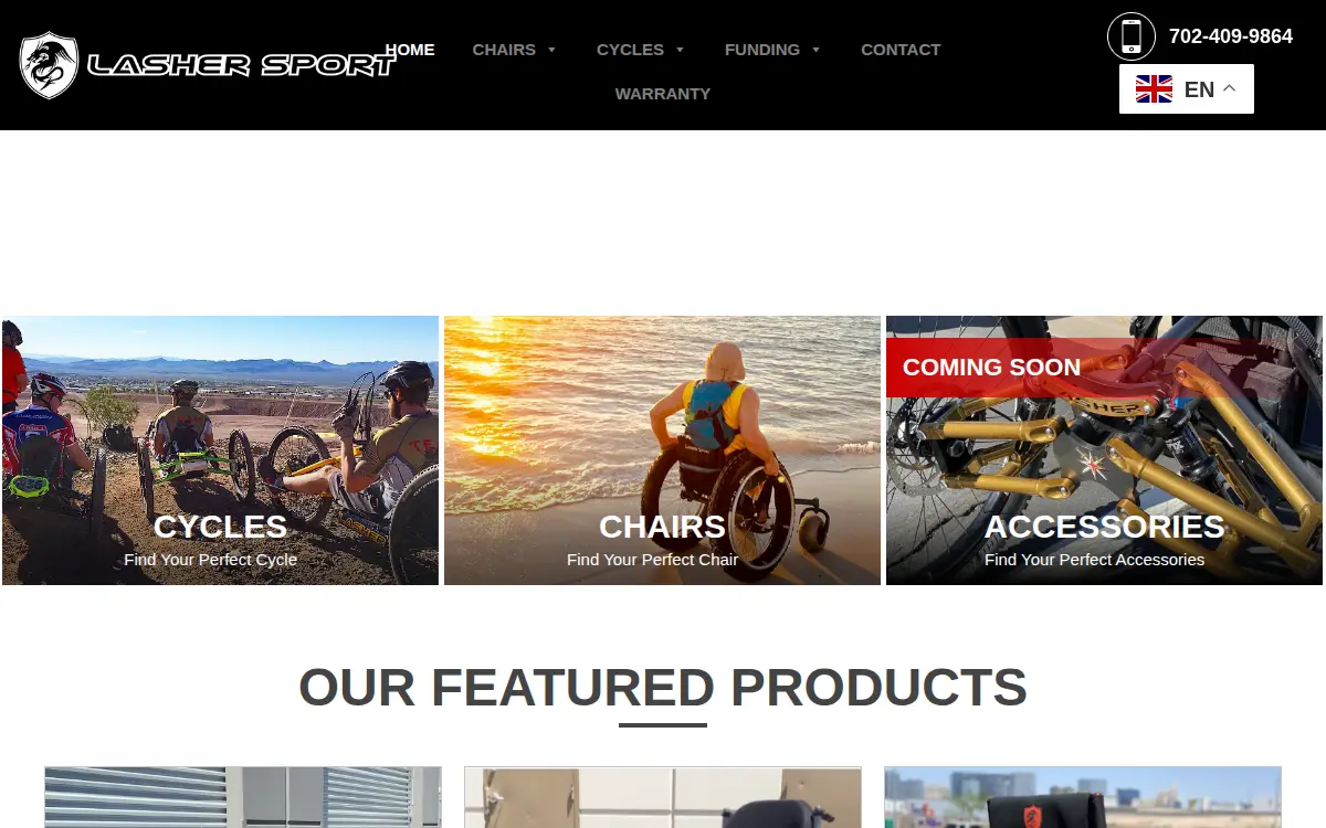 Homepage of Lasher Sport LLC