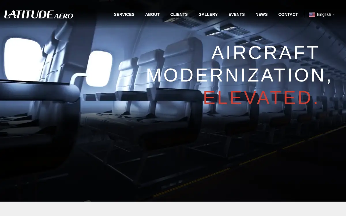 Homepage of Latitude Aero, LLC