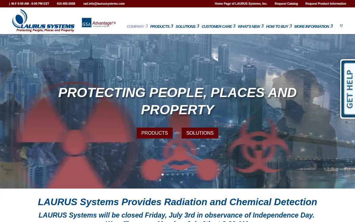Homepage of Laurus Systems INC