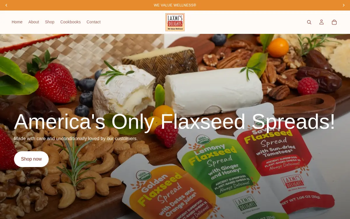 Homepage of Laxmi's Delights, LLC