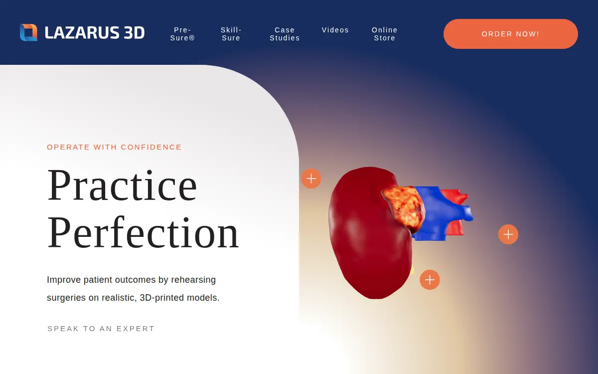 Homepage of Lazarus 3d, INC.