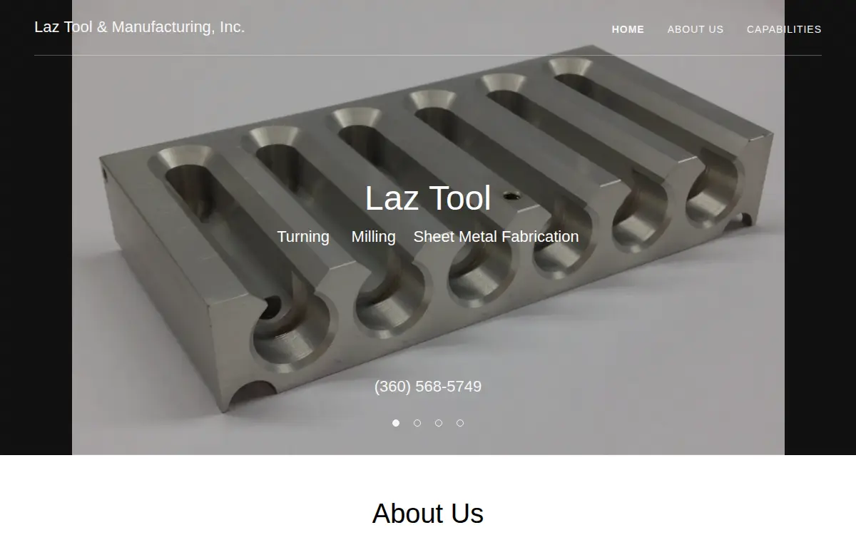 Homepage of Laz Tool and Manufacturing, INC.