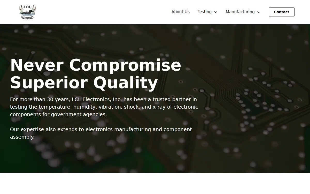 Homepage of Lcl Electronics INC