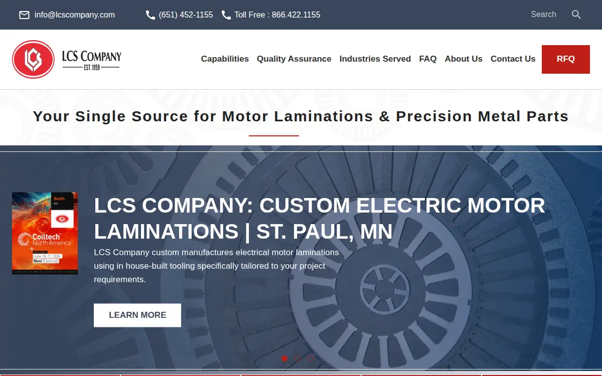 Homepage of L. C. S. CO