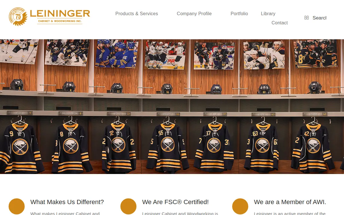 Homepage of Leininger Cabinet and Woodworking, INC.