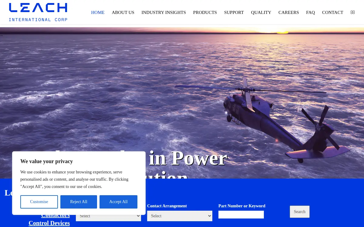 Homepage of Leach International CORP