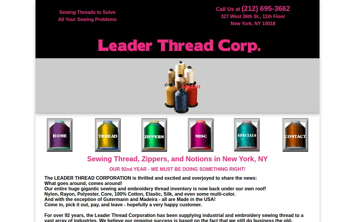 Homepage of Leader Thread CORP