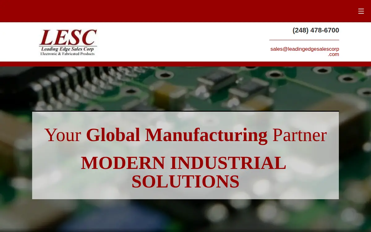 Homepage of Leading Edge Sales CORP