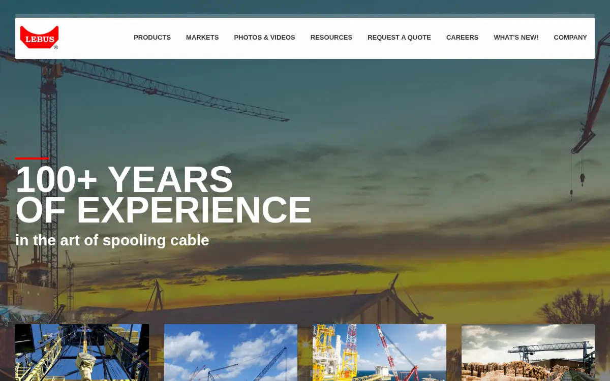Homepage of Lebus International, INC.