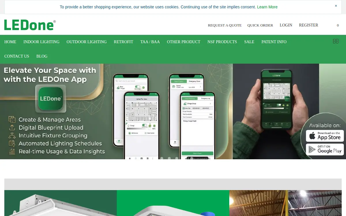 Homepage of Led One CORP