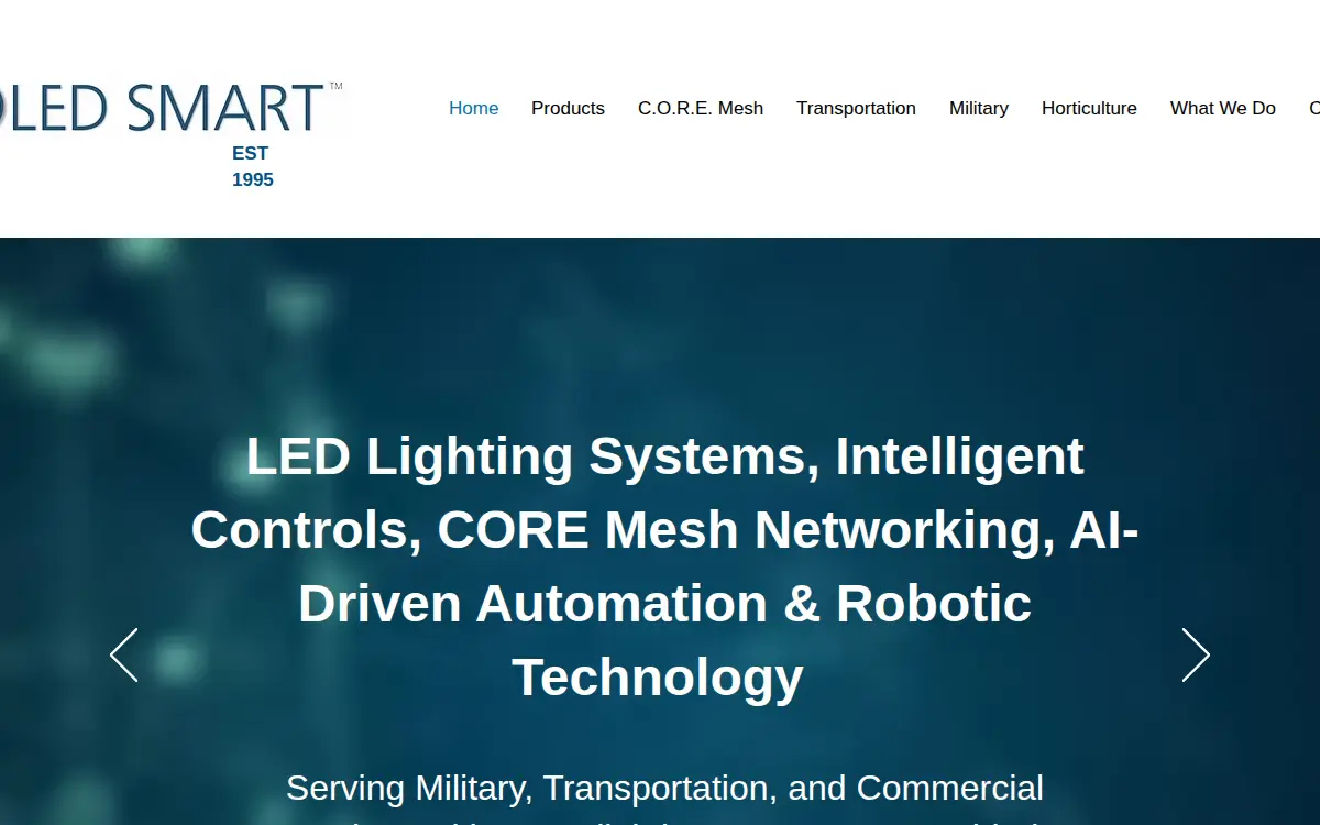 Homepage of Led Smart USA LLC
