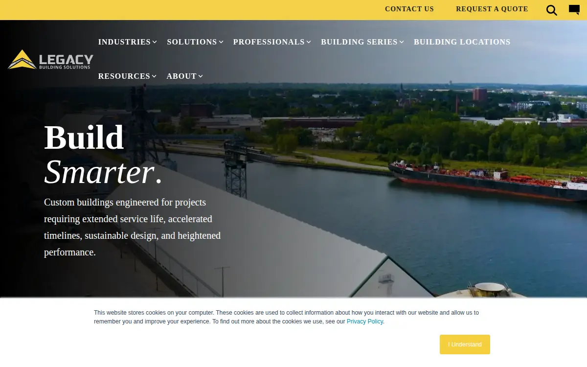 Homepage of Legacy Building Solutions, LLC