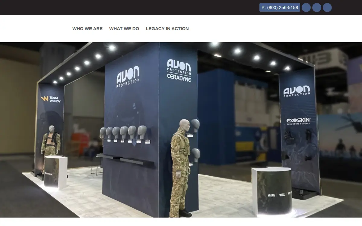 Homepage of Legacy Exhibits, LLC
