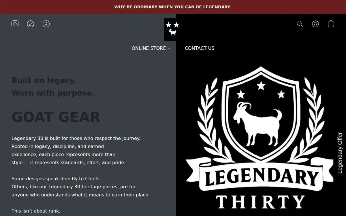 Homepage of Legendary 30 LLC