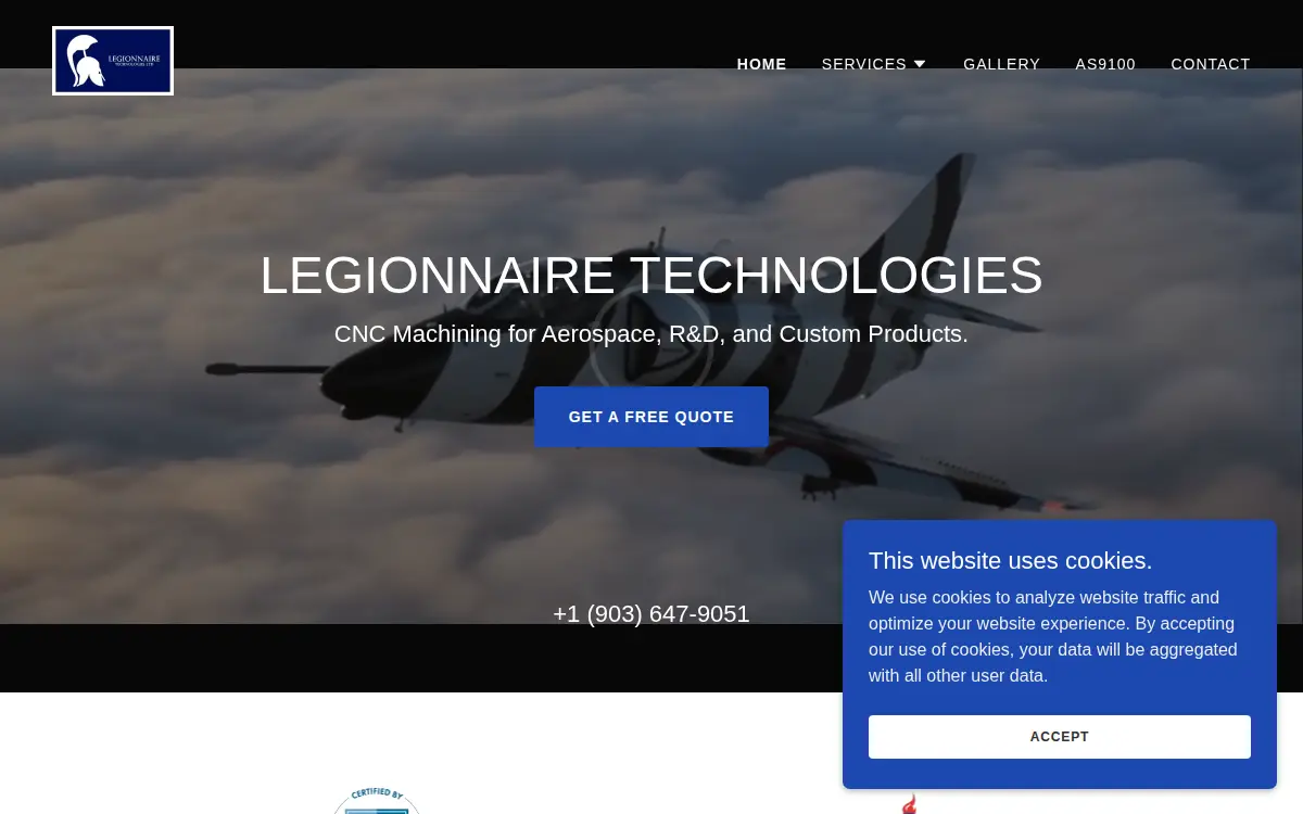 Homepage of Legionnaire Technologies LTD CO