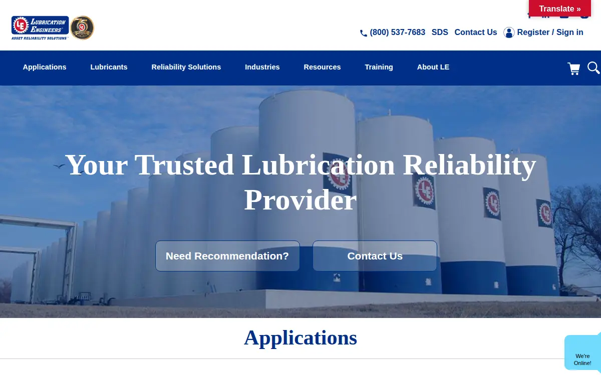Homepage of Lubrication Engineers, INC.