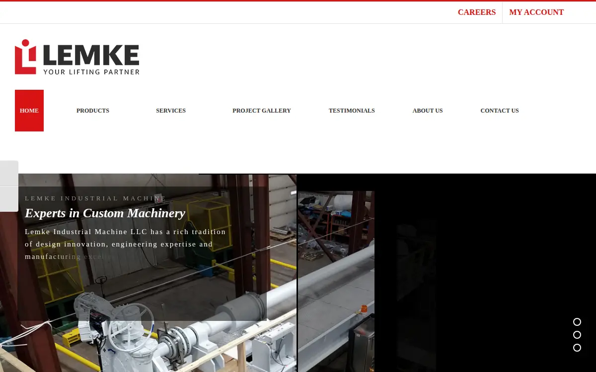 Homepage of Lemke Industrial Machine LLC