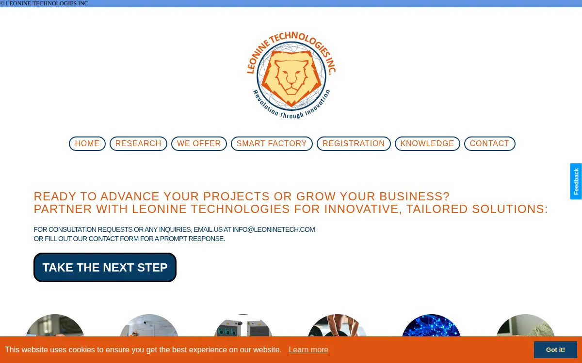 Homepage of Leonine Technologies INC