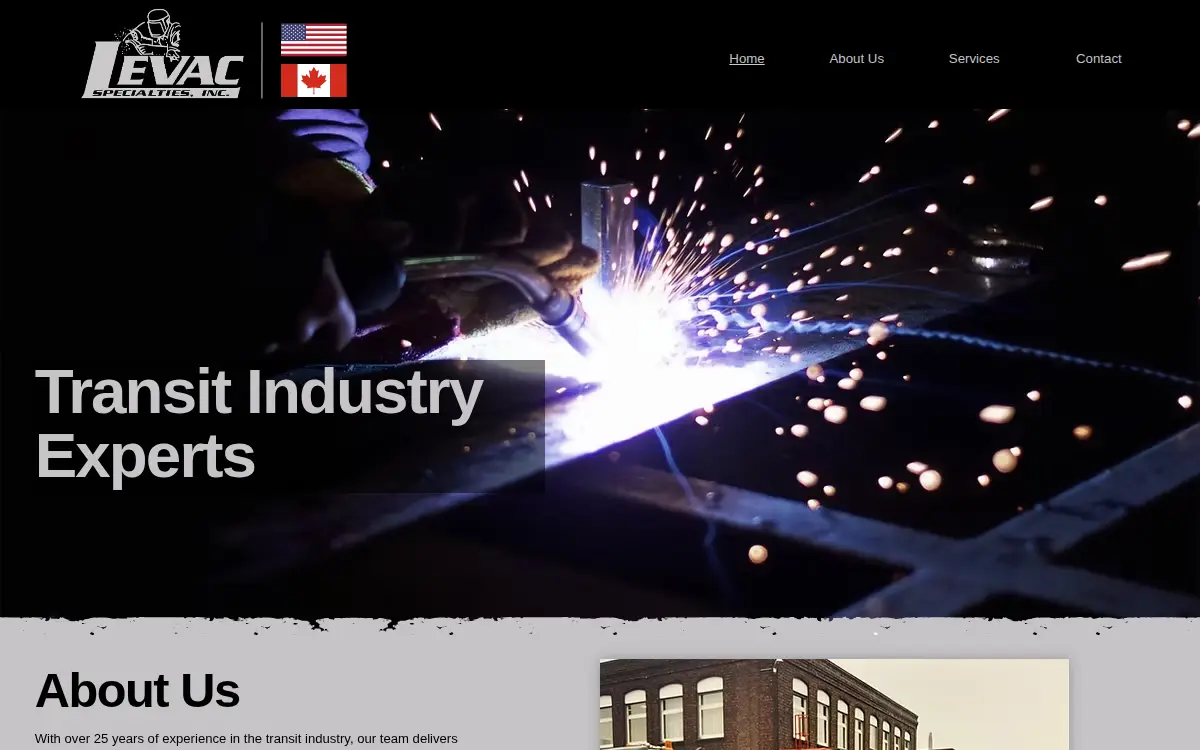 Homepage of Levac Specialties INC.
