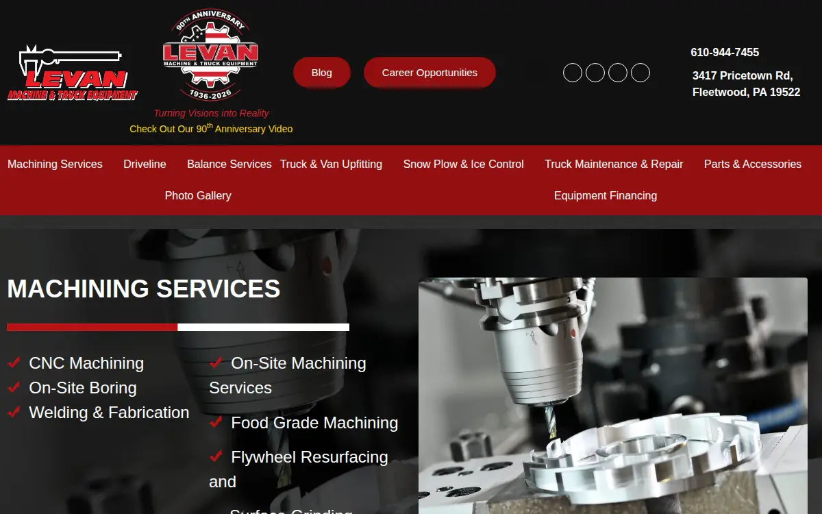 Homepage of Levan Machine CO INC
