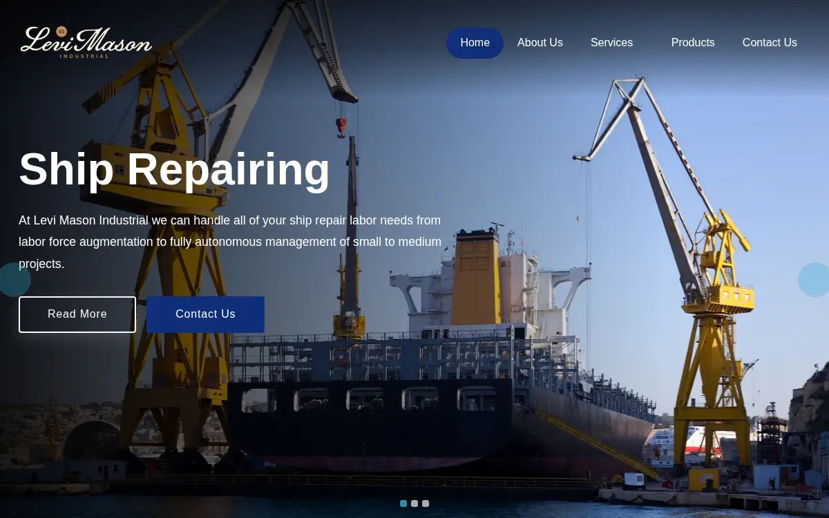 Homepage of Levi Mason Industrial, INC
