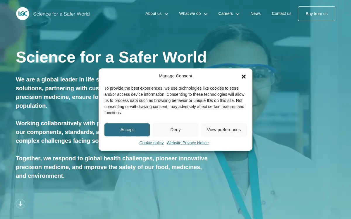 Homepage of Lgc Clinical Diagnostics INC