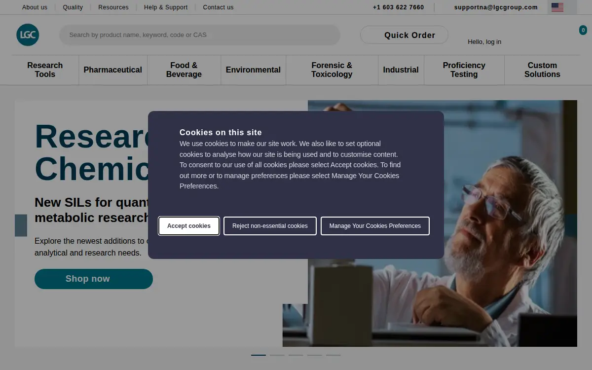 Homepage of Vhg Labs INC