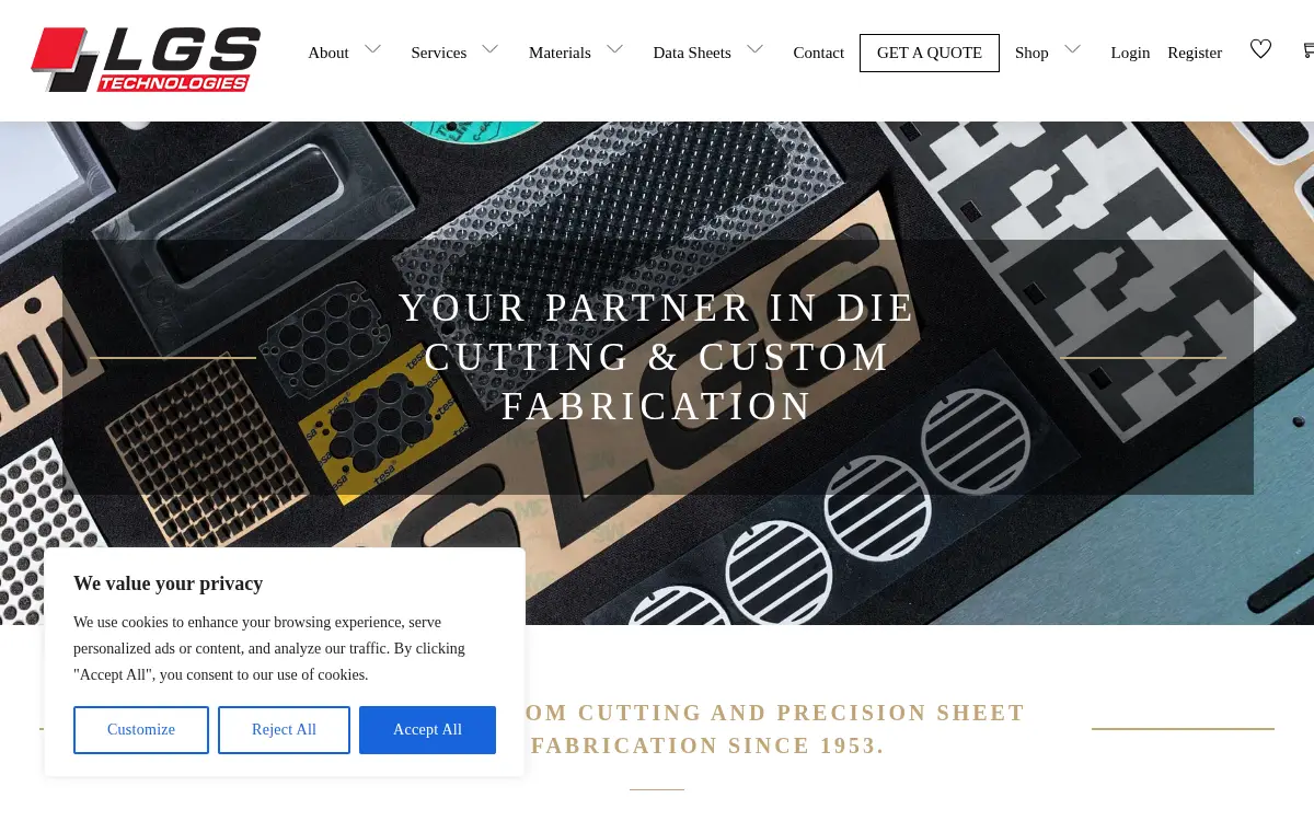 Homepage of Lgs Technologies LP