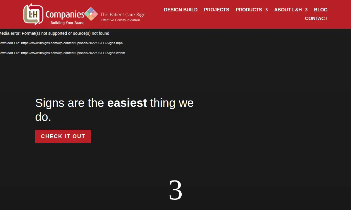 Homepage of L & H Signs INC