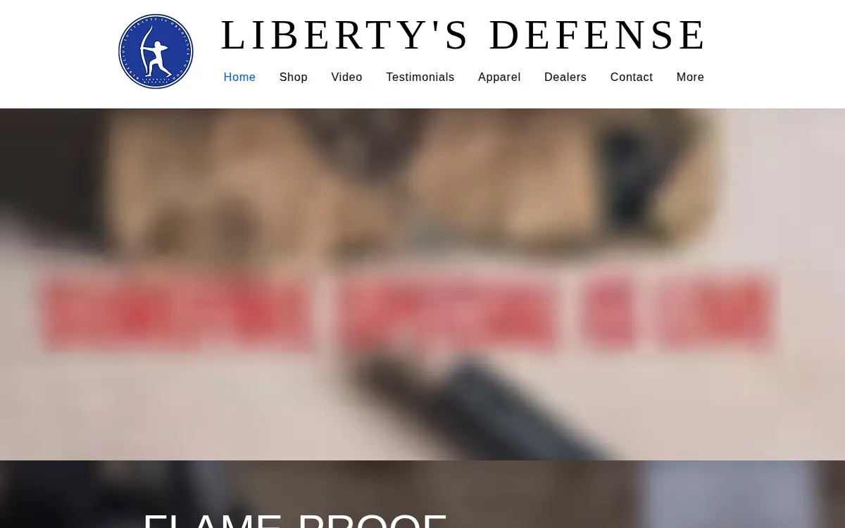 Homepage of Liberty's Defense LLC