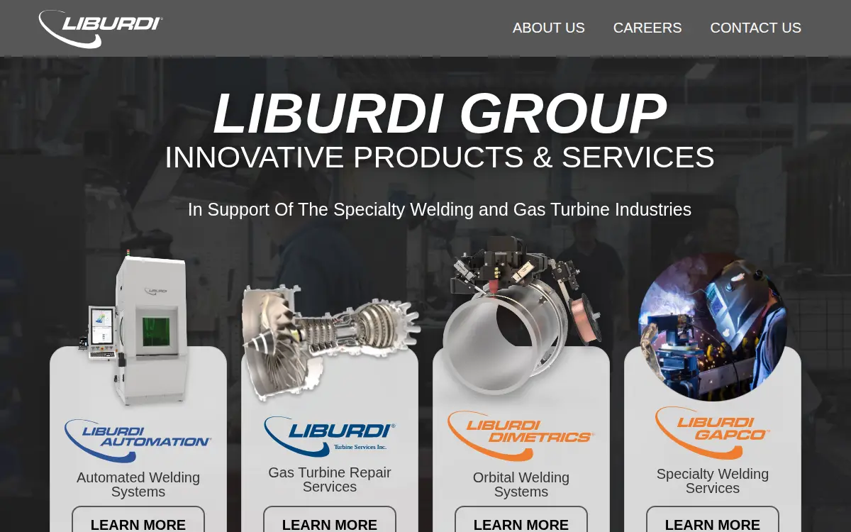 Homepage of Liburdi Turbine Services, LLC