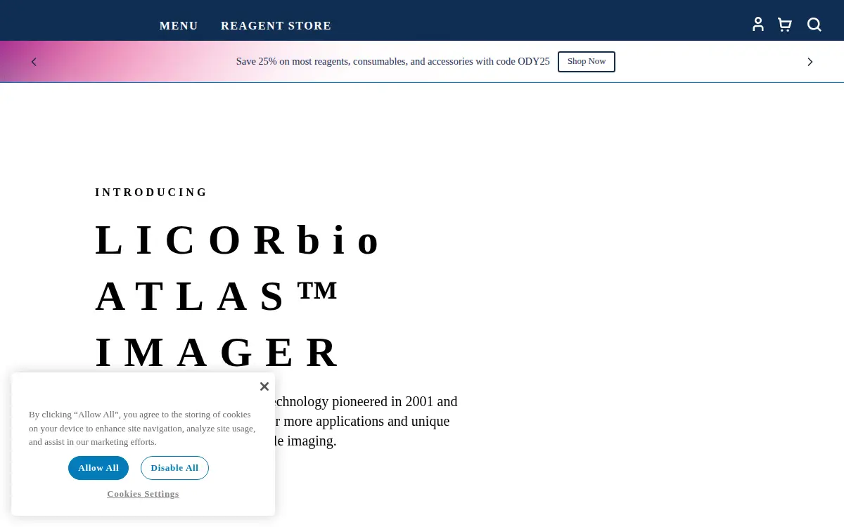 Homepage of Li-cor Biotech, LLC
