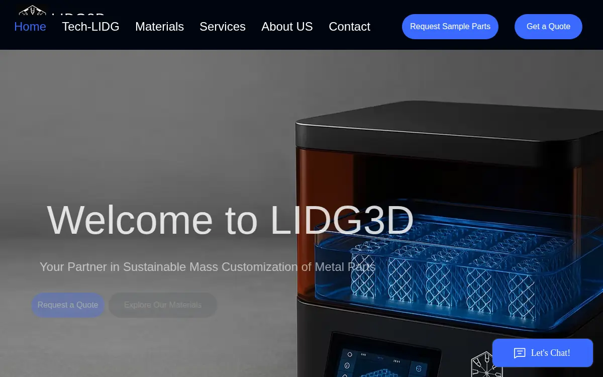 Homepage of Lidg3d LLC