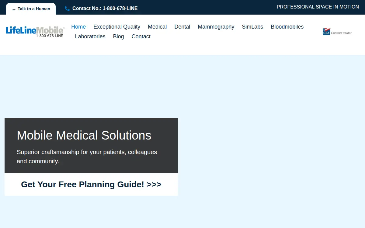 Homepage of Lifeline Mobile INC