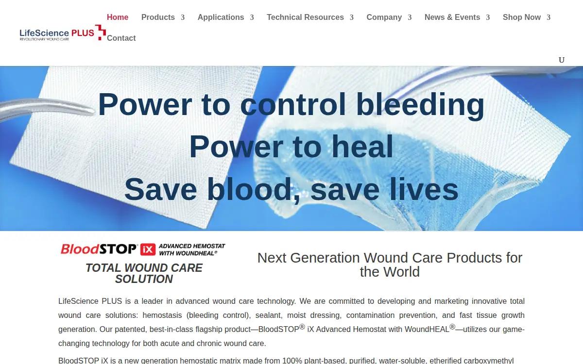 Homepage of Lifescience Plus, INC.