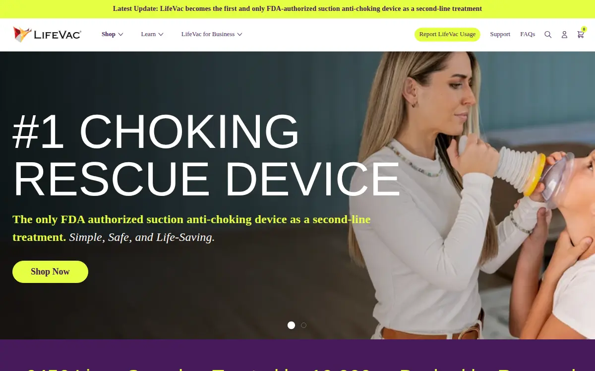 Homepage of Life Vac LLC