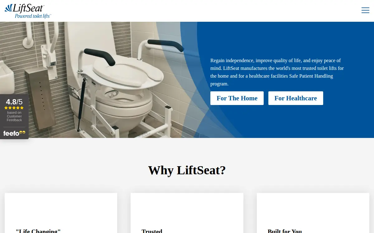 Homepage of Liftseat CORP