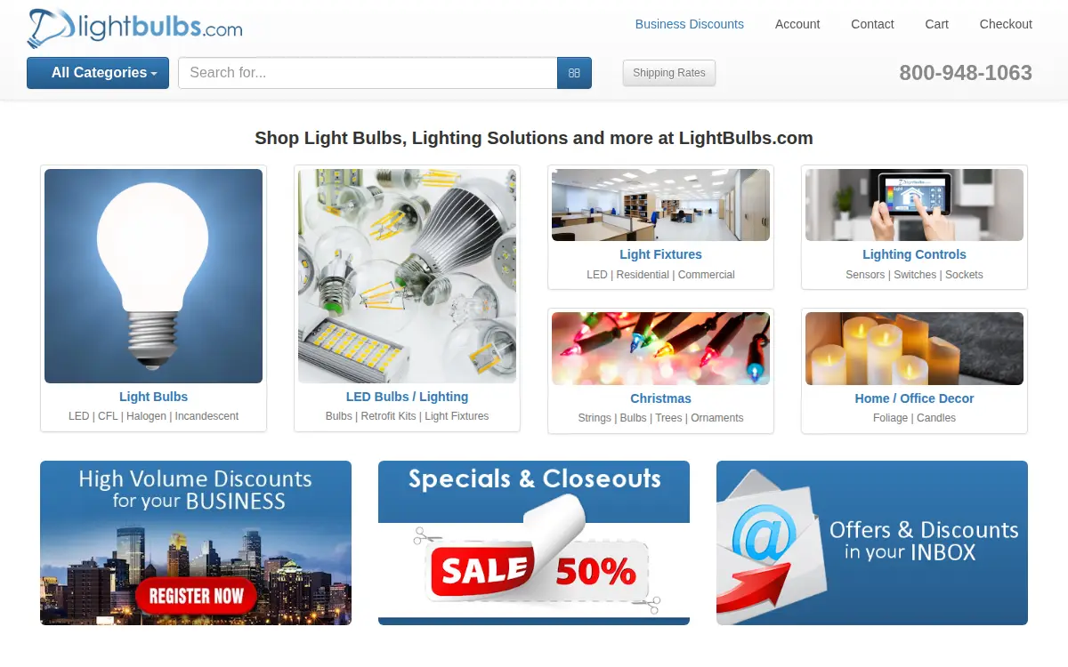 Homepage of Service Lighting, INC