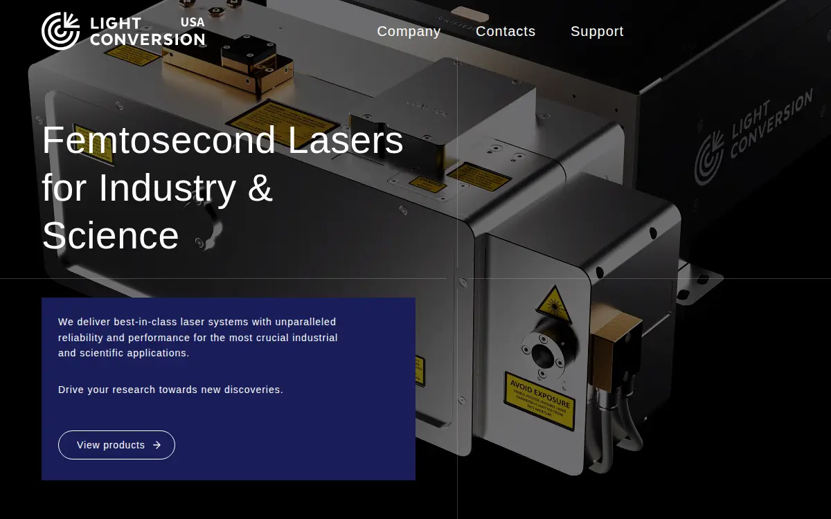 Homepage of Light Conversion-usa, INC.