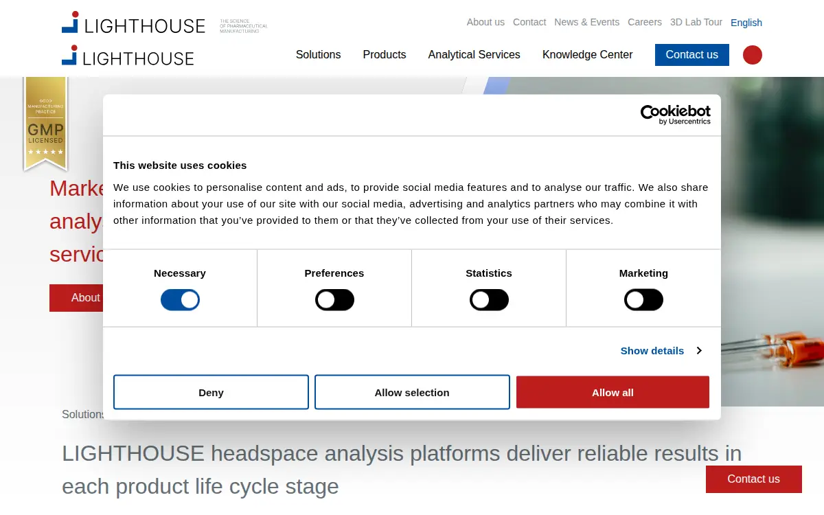 Homepage of Lighthouse Instruments, L.l.c