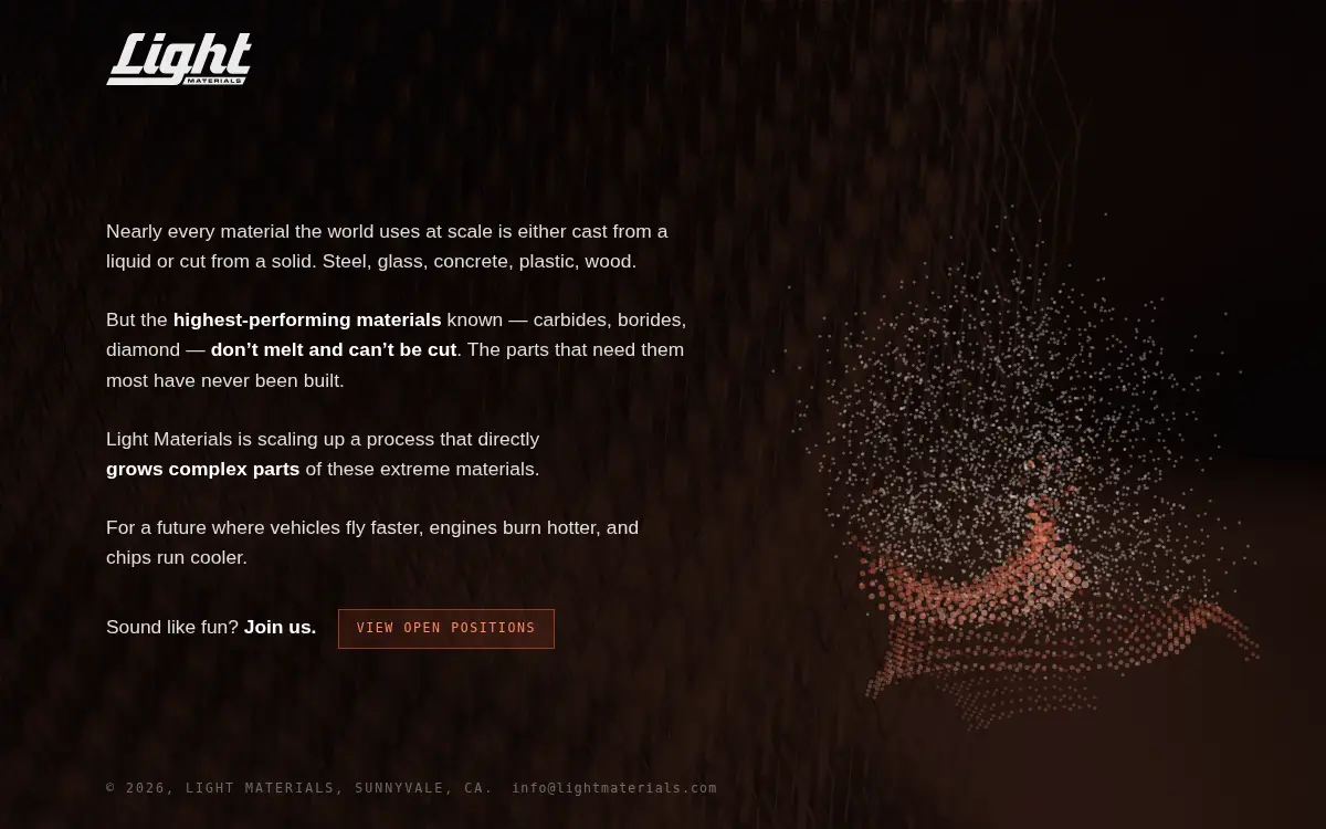 Homepage of Light Materials, INC.