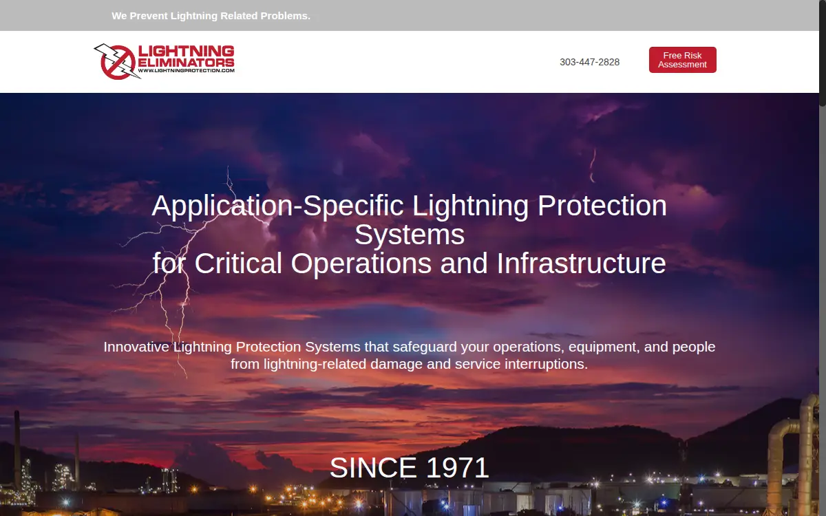 Homepage of Lightning Eliminators & Consultants, INC.
