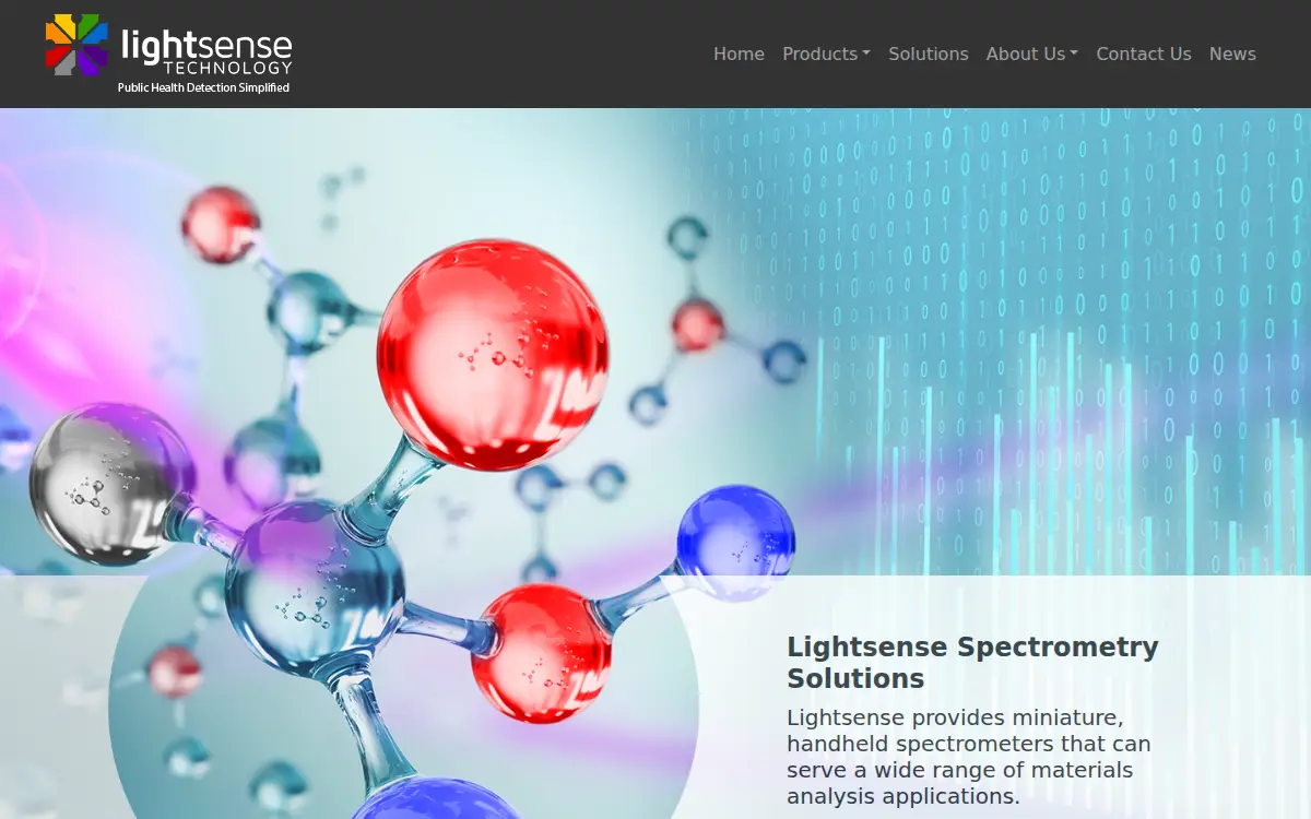 Homepage of Lightsense Technology INC