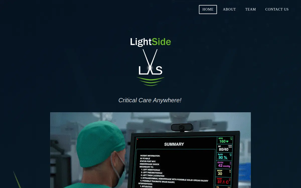 Homepage of Lightside Surgical, INC