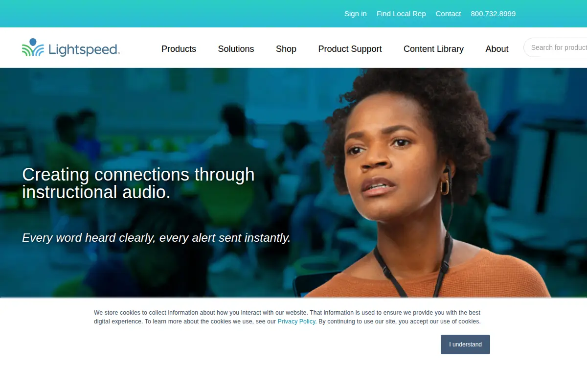 Homepage of Lightspeed Technologies, INC.