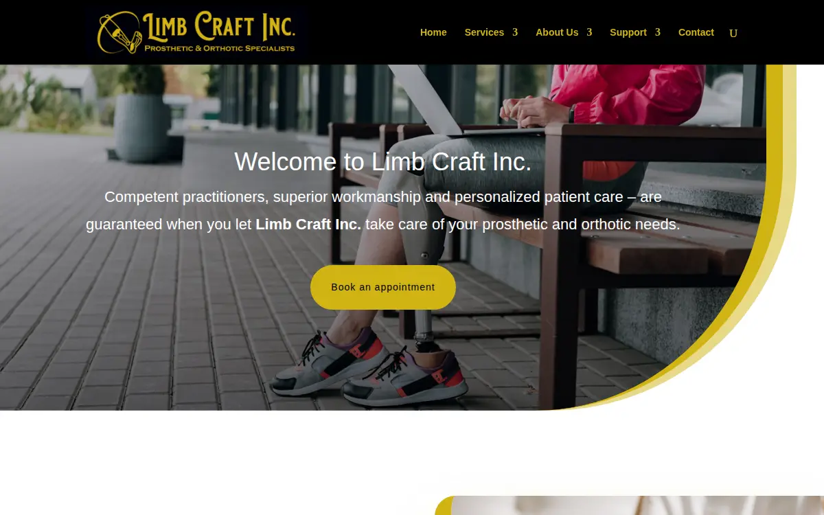 Homepage of Limb Craft, INC.